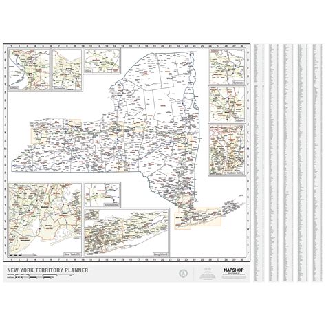 New York Territory Planner Wall Map By Mapshop The Map Shop