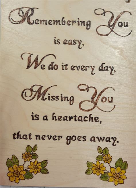 Remembering You Is Easy We Do It Every Day Missing You Is A Etsy