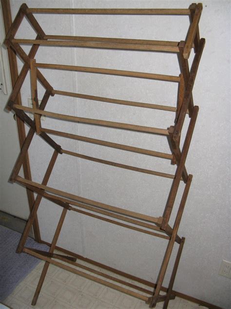 Vintage Wood Folding Drying Rack By Aaronsartichokealley On Etsy