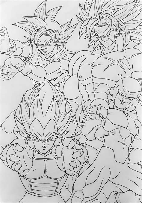 Goku Gohan Y Goten Vs Broly Draw Dibujo De Goku Drago