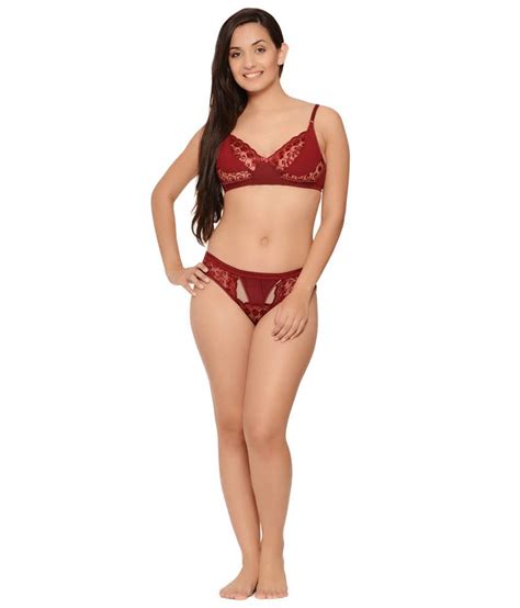 buy showtime maroon bra and panty sets online at best prices in india snapdeal