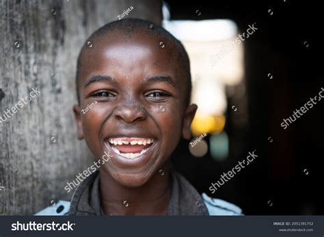 Cute Happy Poor Black Child Home Stock Photo 2051391752 Shutterstock