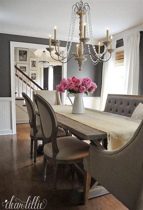 Shop for dining sets with benches in dining room sets. Gray Tufted Dining Bench - French - Dining Room - Benjamin ...