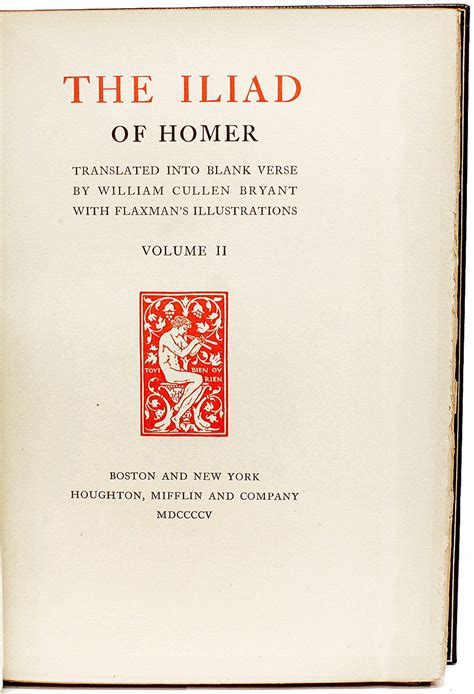 Homer William Cullen Bryant The Iliad And The Odyssey Of Homer