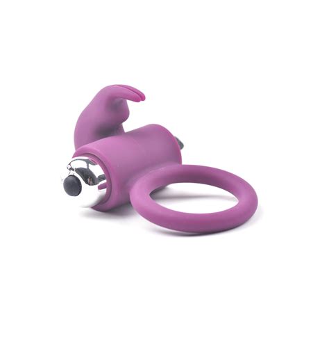 SILICONE RABBIT VIBRATING RING Purple Sexy Curves
