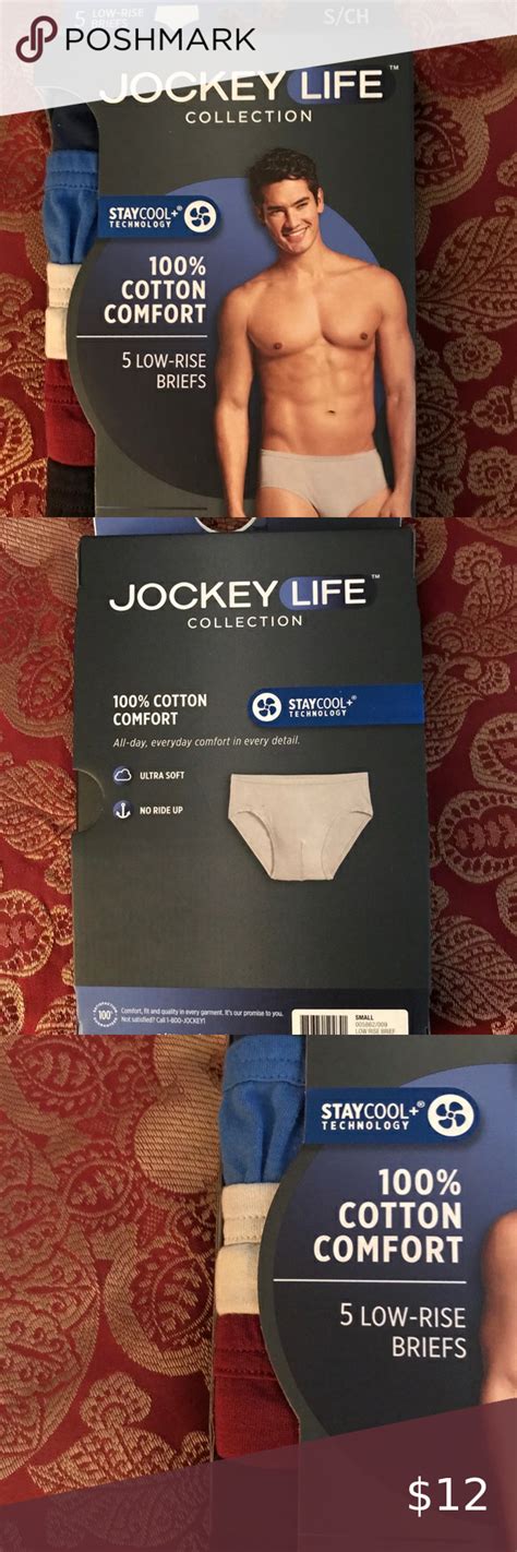 Mens Jockey Life Low Rise Briefs Underwear 5 Pack Briefs Underwear