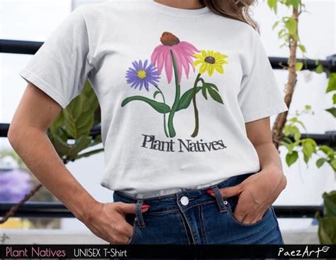 Wildflower T Shirt Plant Natives Shirt Floral T Shirt Solid Etsy
