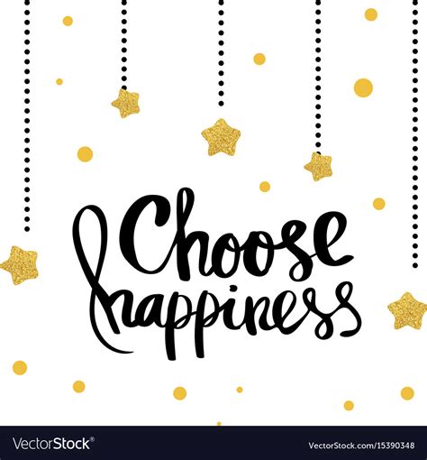 Choose Happiness Lettering For Poster Royalty Free Vector