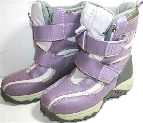Girls Champion Purple Winter Snow Boots Size 1 Rain Boots Ebay