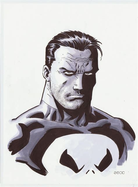 Marvel Comics Of The 1980s Punisher Head Sketches By Mike Zeck