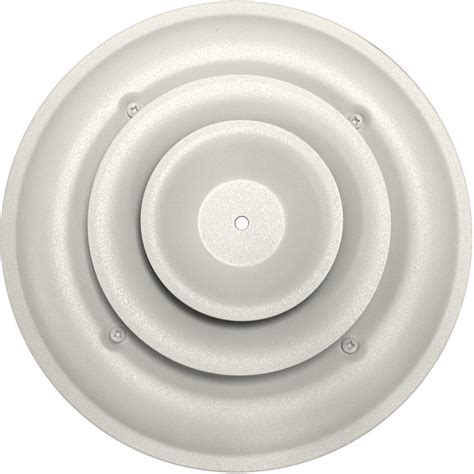 Speedi Grille 6 In Round Ceiling Air Vent Register White With Fixed