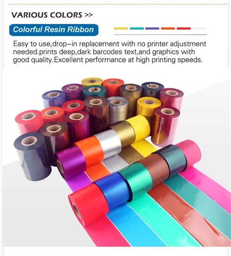 Mm M Ttr Tz Premium Ink Thermal Transfer Barcode Enhanced Wax Printer Color Resin Ribbon