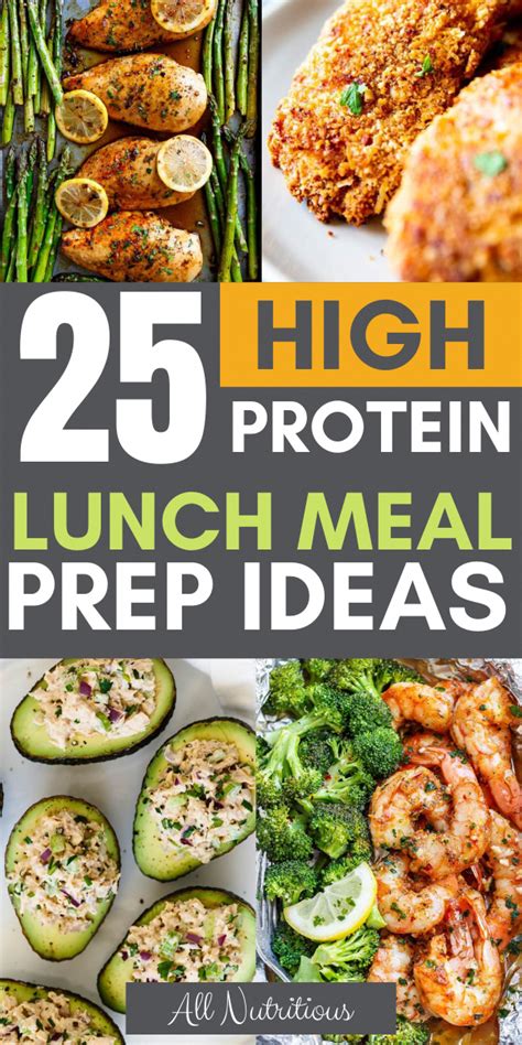 25 High Protein Lunch Meal Prep Ideas In 2020 High Protein Meal Prep Healthy High Protein