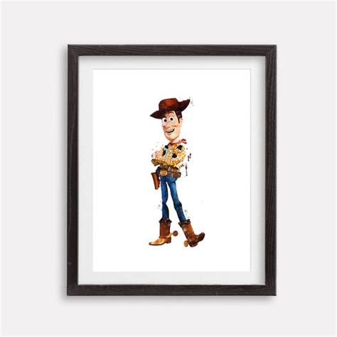 Toy Story Art Prints Watercolor Poster Woody Buzz Printable Etsy