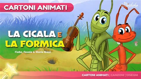 La Cicala E La Formica The Grasshooper And The Ant Cartone Animati Storie Per Bambini Youtube