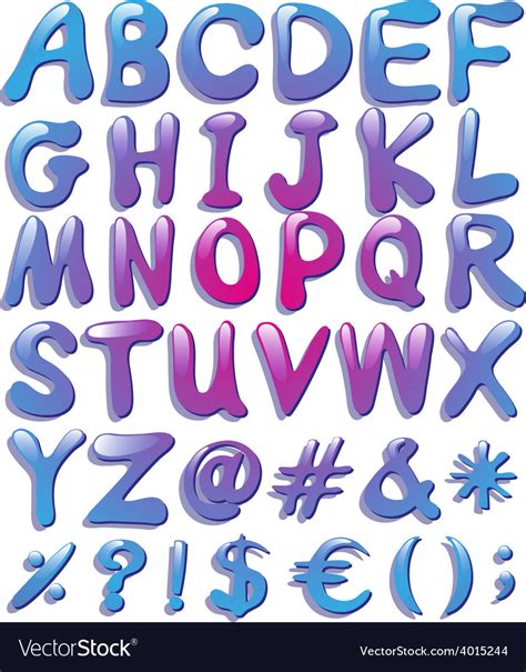 Colourful Big Letters Of The Alphabet Royalty Free Vector