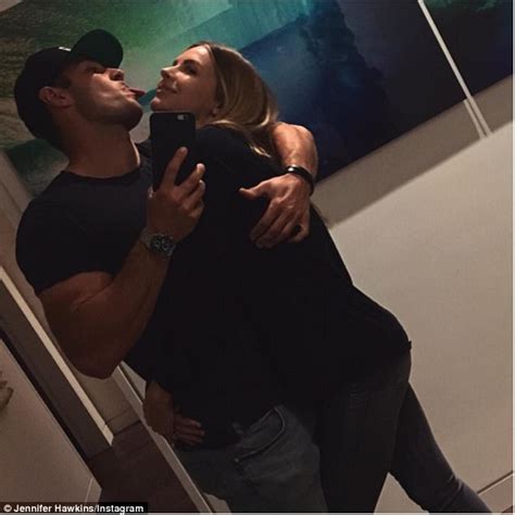 Jennifer Hawkins Cuddles Up To Jake Wall In Sweet Snap Daily Mail Online