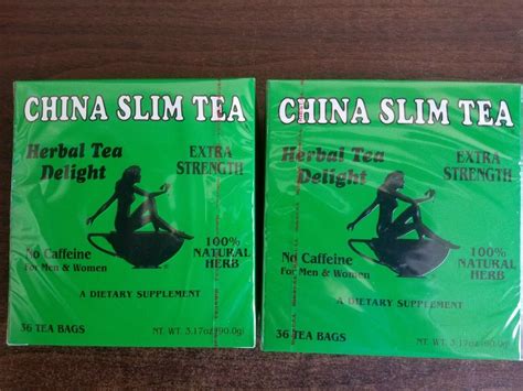 2 Herbal Tea Delight China Slim Tea Extra Strength No Caffeine 36 Bags