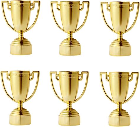 Nuobesty Gold Plastic Trophy Cup Winner Award Trophies Early Learning