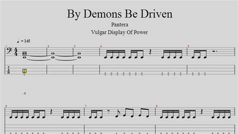 Pantera By Demons Be Driven Bass Tab Youtube