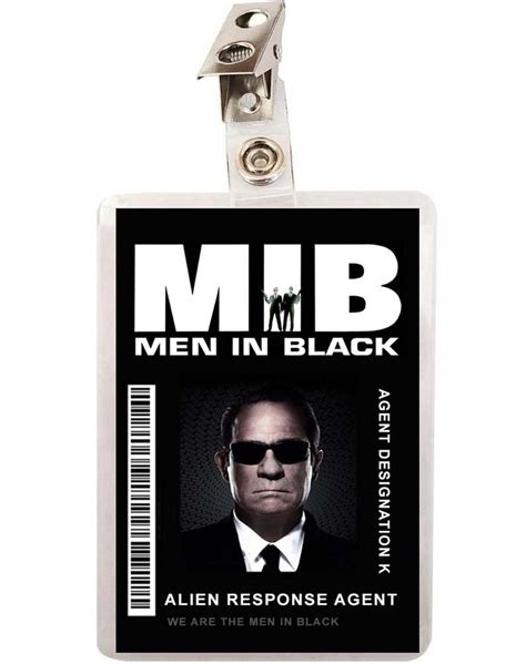 mib men in black agent k id badge cosplay costume name tag etsy