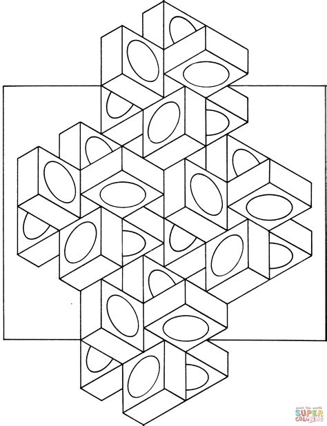 Optical Illusion 14 Coloring Page Free Printable Coloring Pages