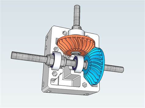 Nema 17 Right Angle Gearbox With Spiral Bevel Gears By Dasaki Bevel