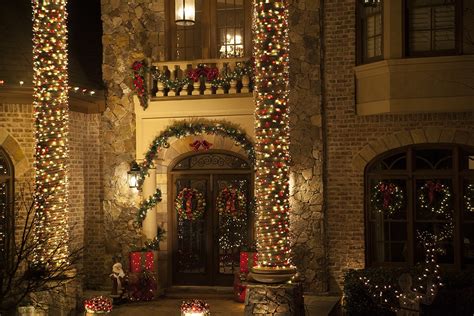How To Decorate Front Porch Columns For Christmas Shelly Lighting