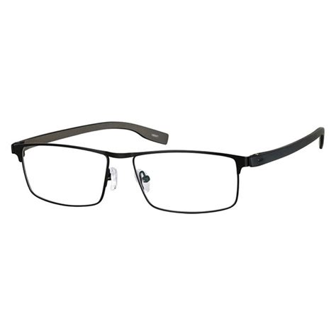 zenni mens rectangle prescription eyeglasses black mixed materials 196921 eyeglasses everyday