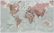 World Maps International 30 Million Executive 1360 x 840mm Wall Map