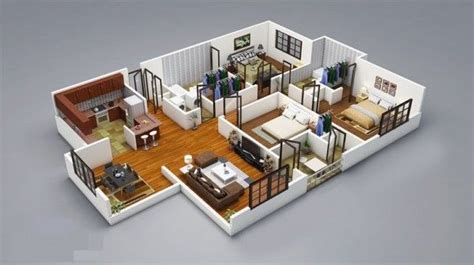 25 Three Bedroom Houseapartment Floor Plans Apartment Floor Plans