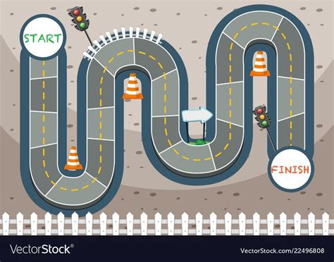 Racing Road Traffic Board Game Template Illustration Download A Free