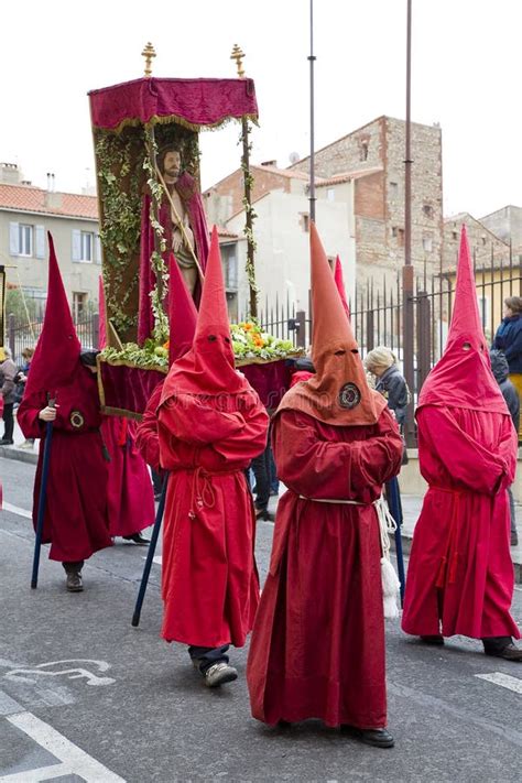 Easter Procession In Perpignan Editorial Photography Image Of Christ