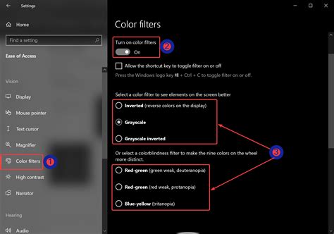 How To Turn On Or Off Color Filters In Windows 10 Gear Up Windows