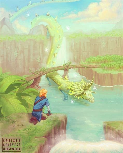 Legend Of Zelda Breath Of The Wild Art Link Encounters Dragon Farosh