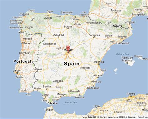 Madrid On Map Of Spain