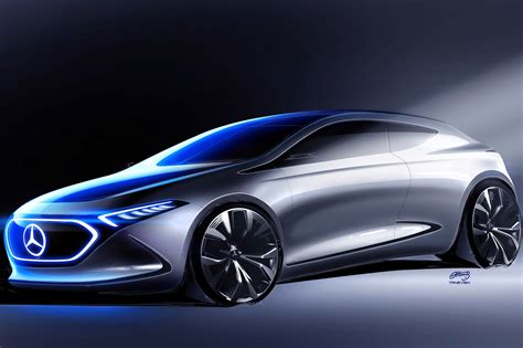 Mercedes Benz Teases Compact All Electric Eq A Concept Ahead Of