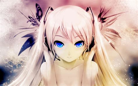 Blue Eyes Anime Girl Headphones Hd Wallpaper Wallpaper Hot Unique Wallpapers And Stock Photos