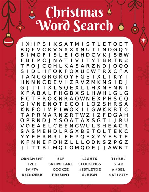 Christmas Word Search Play Party Plan