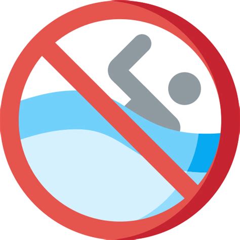 No Swimming Special Flat Icon