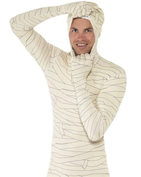 cl913 mens mummy costume egyptian zombie second skin suit halloween fancy dress ebay