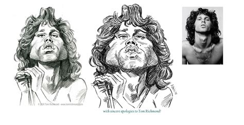 My Study Of Richmonds Jim Morrison Caricature Jim Morrison Art