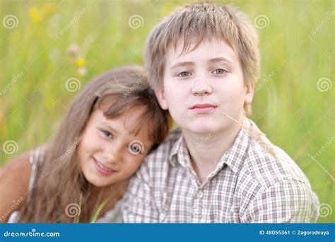 Small Brother And Sister Stock Image Image Of Brother 48055361