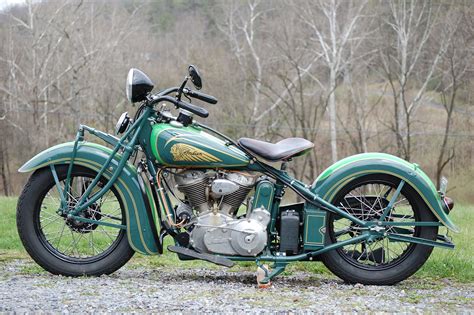 1937 Indian Chief Custom I Like The Nature Green On The Motorcycle