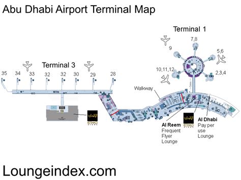Аэропорт Абу Даби Abu Dhabi Airport схема терминалов на русском языке