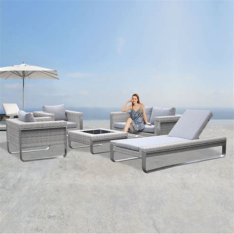 Foshan Darwin Modern Rattanwicker Garden Customize Lounge Set