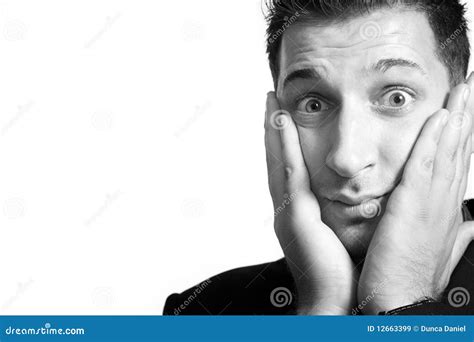 Amazed Shocked Surprised Young Man Stock Image Image Of Background Facial 12663399