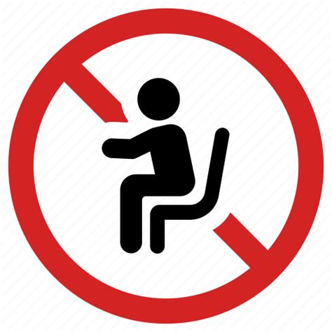 Ban Forbidden No Sitting Prohibition Seat Sit Prohibited Icon