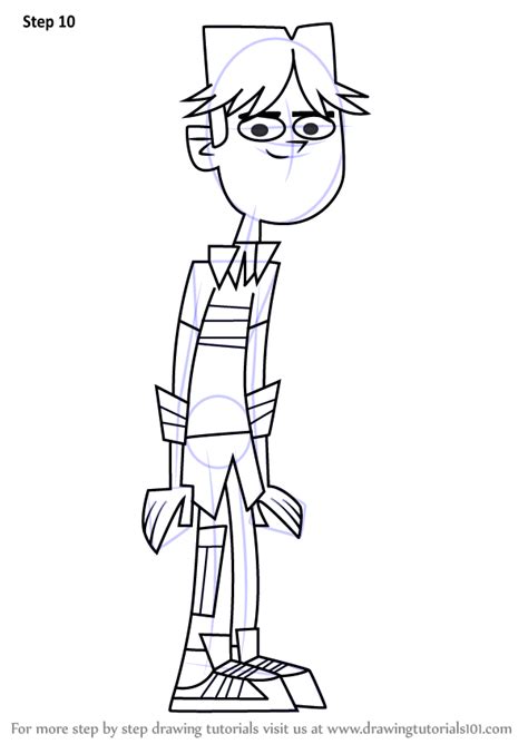 Step By Step How To Draw Cody From Total Drama