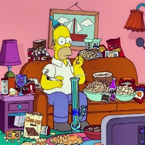 Simpson Stoner W33daddict The Simpsons Partying Hard Homer Simpson